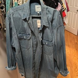 Aerie oversized denim jean shirt NWT size large